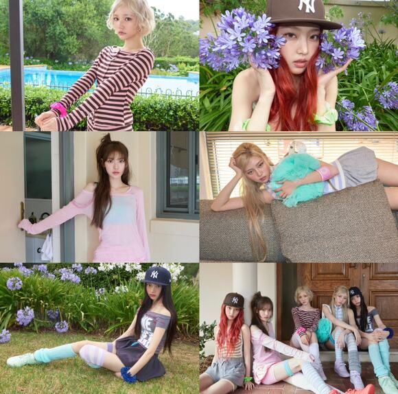 그룹 키키가 하이틴 무드가 돋보이는 두 번째 미니앨범 'Delulu Pack'의 콘셉트 포토를 공개했다./스타쉽엔터테인먼트