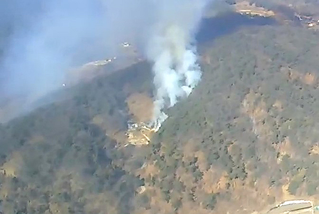 24일 오전 10시 25분쯤 경북 영주시 풍기읍 금계리의 한 고택에서 화재가 발생했다. /경북도 소방본부