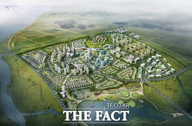 만경강 수변도시 조감도. /익산시