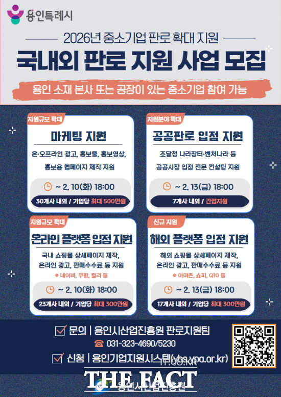 용인시산업진흥원, 2026년 국내외 판로 지원사업 모집 공고 /용인시산업진흥원