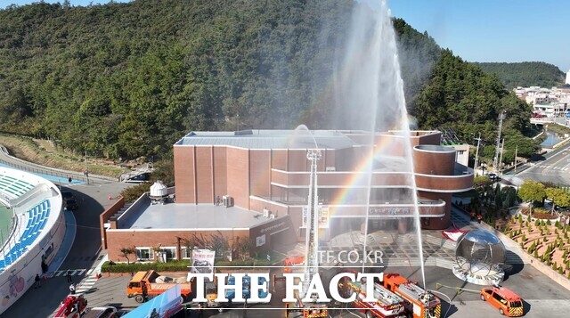 지난해 완도군에서 실시한 재난 대응 안전한국훈련의 화재 진압 모습 /완도군