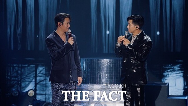 25일 오승혁의 현장이 찾은 서울 광진구 군자동 세종대학교 대양홀. 가수 환희가 전국 투어 콘서트 Two Be Continued의 피날레를 화려하게 장식했다. 공연에 게스트로 등장한 브라이언이 환희와 함께 대화를 나누고 있다. /BT엔터테인먼트