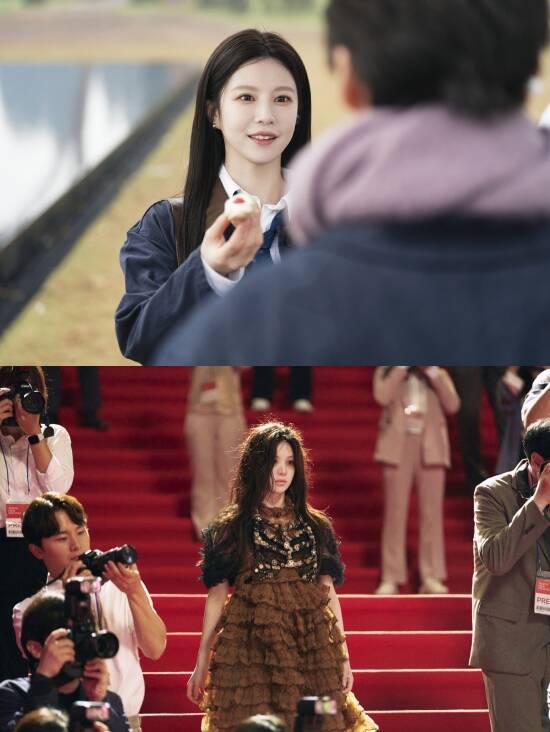 배우 고윤정이 넷플릭스 오리지널 시리즈 이 사랑 통역 되나요?에서 톱스타 차무희와 그의 망상 속 인물 도라미로 1인 2역을 소화했다. /넷플릭스