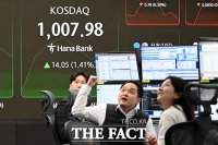  코스닥, 4년 만에 '천스닥' 돌파 [포토]