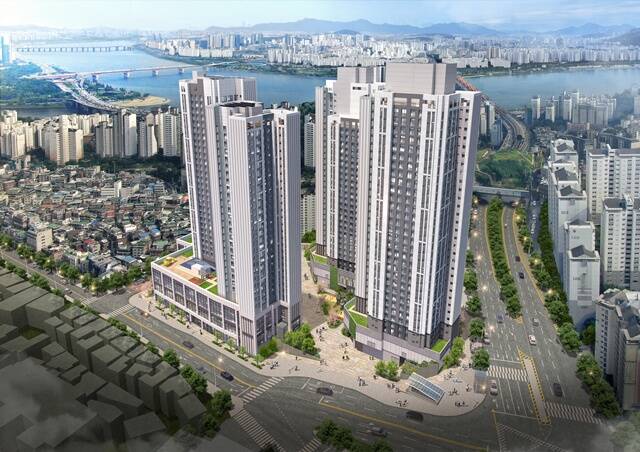 금호역세권에는 공공주택(장기전세) 167세대, 분양주택 423세대 등 총 590세대가 지어진다. /서울시