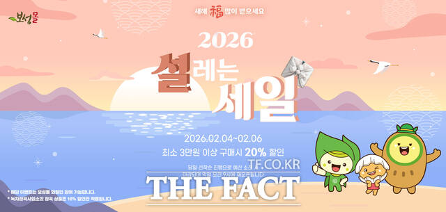 보성몰 설맞이 특별 할인 행사 홍보 포스터 /보성군