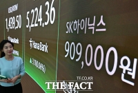  SK하이닉스, 90만원 뚫었다…'100만닉스' 황제주 등극 조짐