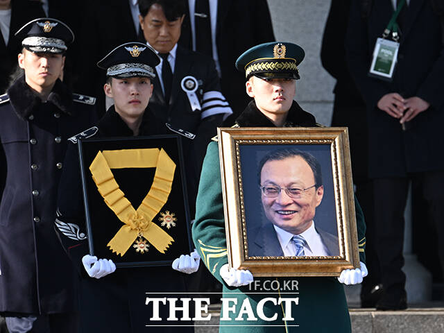 고(故) 이해찬 민주평화통일자문회의(민주평통) 수석부의장의 영결식이 31일 국회 의원회관에서 엄수됐다. /국회=박헌우 기자