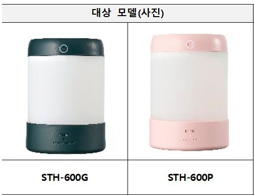스타벅스 코리아가 소비자에게 증정한 가습기 2종 39만여 대에 대해 전지 화재 우려로 2일부터 자발적 리콜을 실시한다. /산업통상부 국가기술표준원