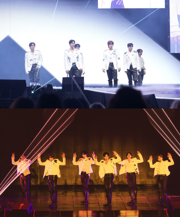 몬스타엑스는 1일 오후 서울 올림픽공원 KSPO돔에서 2026 MONSTA X WORLD TOUR THE X : NEXUS를 개최했다. 이날 멤버들은 온라인 생중계도 진행하며 현장을 찾지 못한 팬들과도 호흡했다. /스타쉽엔터테인먼트