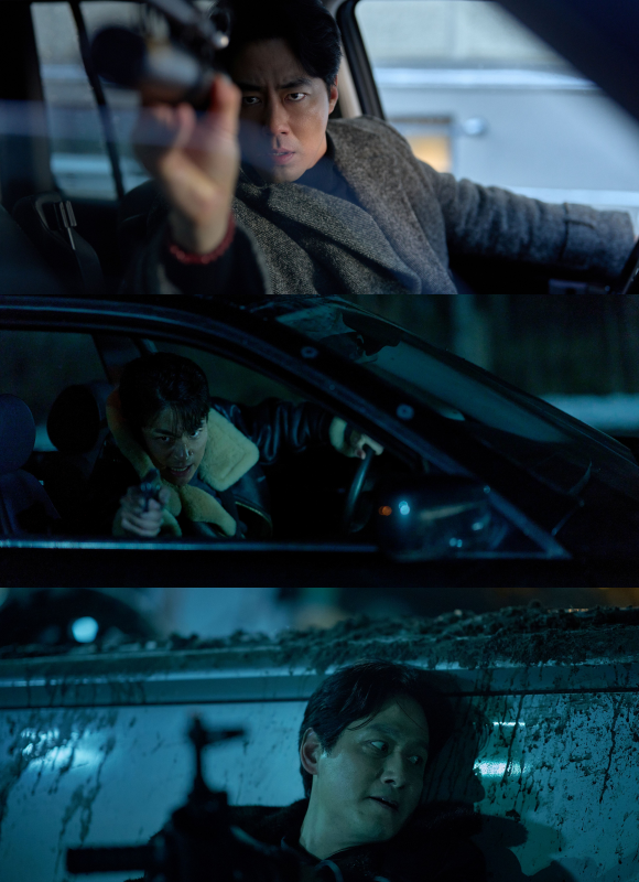 조인성 박정민 박해준(위쪽부터)이 뭉친 휴민트의 새 스틸컷이 공개됐다. /NEW