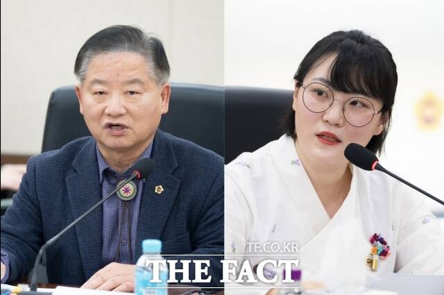 인천시의회 김종배(왼쪽)·이단비 의원. /인천시의회