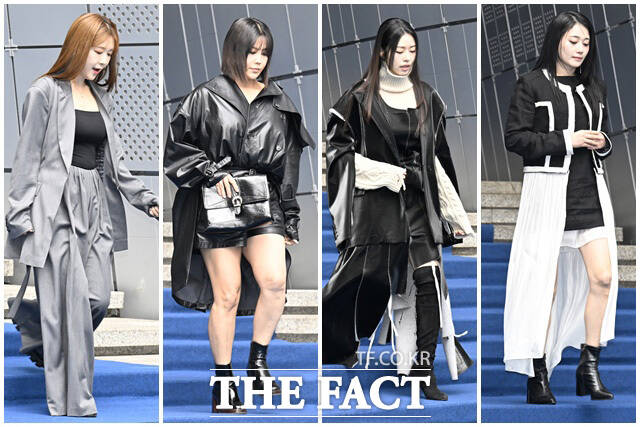 [더팩트 | 송호영 기자] 이정민 아나운서와 가수 겸 작가 솔비, 방송인 서동주, 배우 겸 가수 태미(왼쪽부터)가 블루카펫을 밟고 있다.