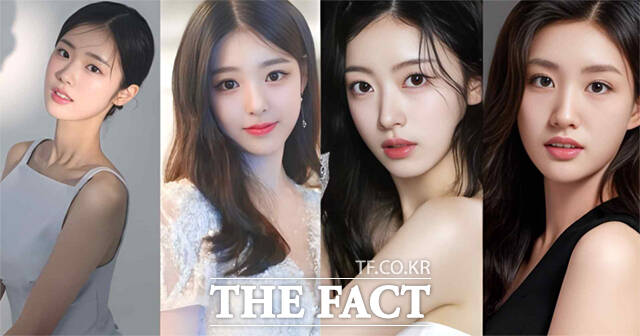 지난해 미스코리아 본상 수상자 4인이 한스타미스코리아 파크골프단에 입단했다. 왼쪽부터 정연우, 유은서, 박지유, 이서현. /한스타미디어