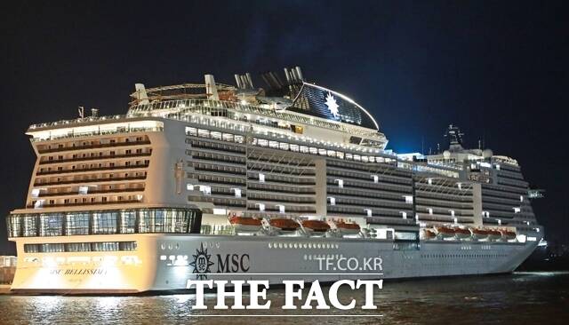 지난 6일 인천항에 입항한 MSC Cruise사의 MSC 벨리시마(Bellissima)호. /인천항만공사