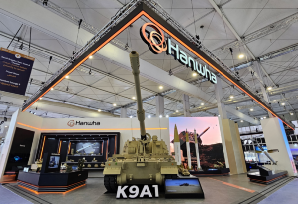 한화에어로스페이스·한화시스템·한화오션이 WDS 2026에 통합 전시부스를 마련한 모습. /한화