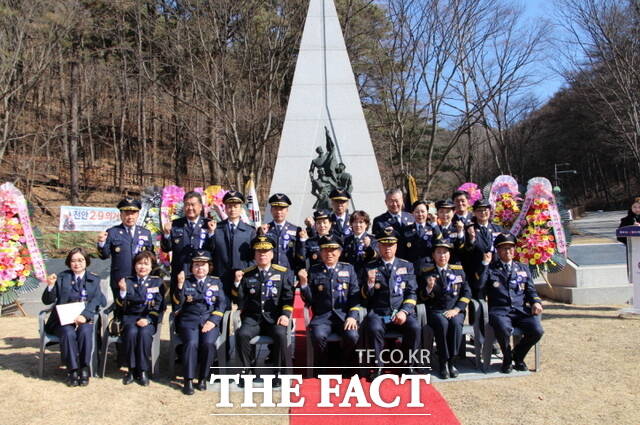 천안동남소방서가 9일 태조산 보훈공원서 제80주년 천안 2·9 의거 기념행사를 개최했다. /천안동남소방서