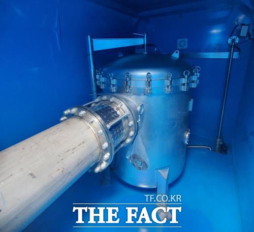 상수도 정밀여과장치 설치 모습. /계룡시