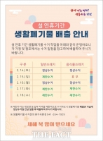  당진시, 설 연휴 생활폐기물 비상 수거…시민 불편 최소화