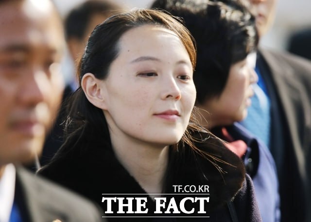 김여정 북한 노동당 부부장은 13일 조선중앙통신으로 발표한 담화에서 한국 통일부 장관 정동영이 10일 공식적으로 유감을 표시한 것을 다행으로 생각한다고 밝혔다. /더팩트DB