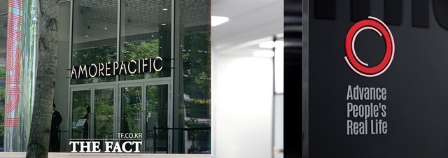 아모레퍼시픽(왼쪽)과 에이피알은 미주 매출의 성장세를 기반으로 실적이 크게 개선됐다. /더팩트DB, 에이피알