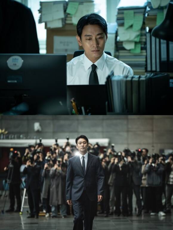 ENA 클라이맥스 제작진이 권력의 카르텔에 뛰어든 주지훈의 모습이 담긴 스틸을 공개했다. /ENA