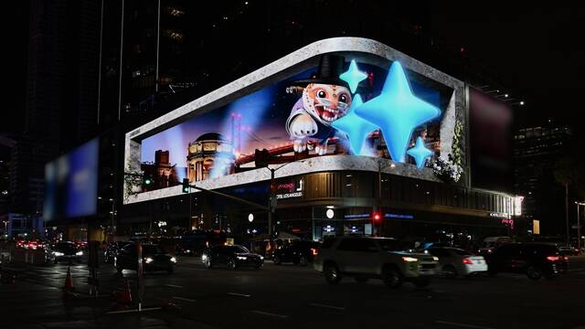 삼성전자가 오는 26일 미국 샌프란시스코에서 갤럭시 언팩을 열고 갤럭시S26 시리즈를 공개한다. 사진은 미국 LA 목시에서 진행 중인 갤럭시 언팩 3D 옥외광고. /삼성전자