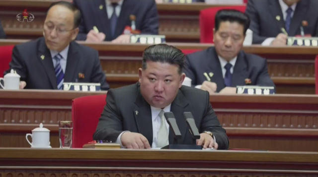 북한은 22일 김정은 북한 국무위원장이 전날 열린 노동당 제9차 대회 3일 차 회의에서 '새로운 투쟁전략'을 천명했다고 밝혔다. /뉴시스. 조선중앙TV 갈무리