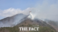  함양군 마천면 산불 이틀째, 진화율 66%… 헬기 42대 동 총력 진화