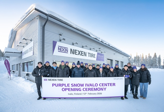 넥센타이어는 핀란드 이발로에 위치한 겨울용·사계절 타이어 시험 센터 '퍼플 스노우 이발로 센터' 개소식을 열고 본격 운영에 돌입했다고 23일 밝혔다. /넥센타이어