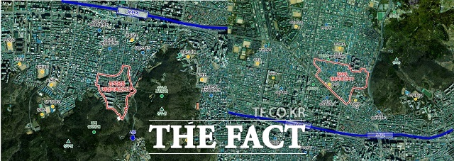 경기 부천시 심곡본동 재정비촉진지구(왼쪽)와 원미동 재정비촉진지구 위치도. /부천시