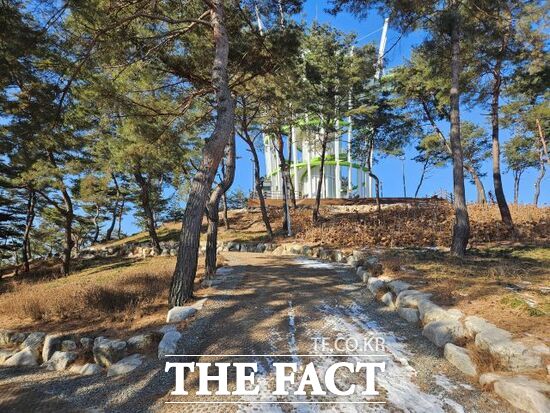 경기 가평군이 별빛 치유의 숲으로 탈바꿈 시켜 새로운 관광명소로 조성할 예정인 북면 목동근린공원의 모습. /가평군