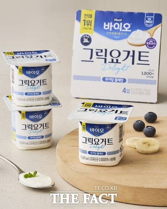 매일유업의 그릭요거트 브랜드 '매일 바이오'가 현대인에게 필요한 영양 성분을 강화한 신제품 '매일 바이오 그릭요거트 딜라이트 무가당 플레인'을 출시했다. /매일유업