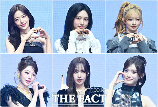 'REVIVE+'에는 더블 타이틀곡 'BLACKHOLE'과 'BANG BANG'을 포함해 총 12곡이 수록됐다. 그룹 아이브의 안유진 가을 레이 이서 리즈 장원영(왼쪽 위부터 시계 방향으로)이 23일 오후 서울 광진구 예스24 라이브홀에서 열린 정규 2집 'REVIVE+' 발매 기념 미디어 쇼케이스에 참석해 포즈를 취하고 있다. /서예원 기자