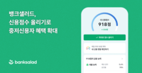  뱅크샐러드, 중·저신용자 신용점수 최대 226점 상승 사례 공개