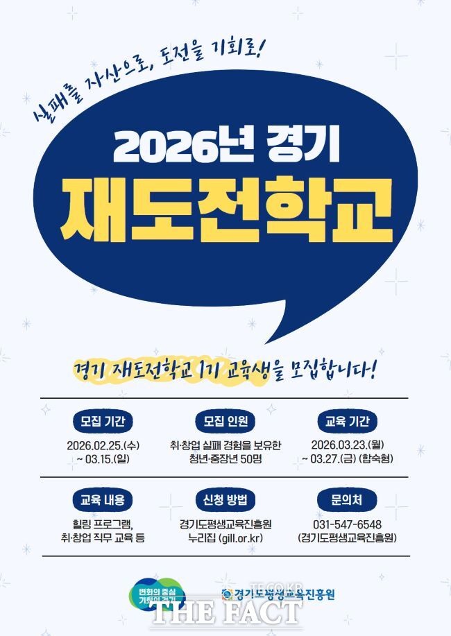 경기 재도전학교 홍보물. /경기도평생교육진흥원