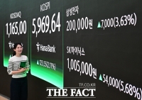  '반도체 투톱...20만전자·100만닉스' 달성 [포토]