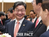  '코스피 6000'에 활짝 웃는 이억원 금융위원장 [포토]