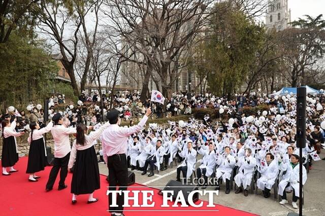 지난해 대구시 중구 청라언덕에서 열린 3.1만세운동 재현행사 /대구시 중구