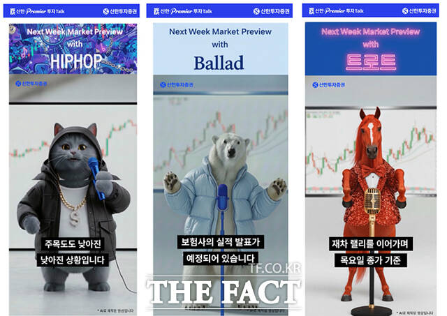 신한투자증권이 MTS에 주식 시황을 영상 AI 콘텐츠로 제작해 매주 금요일 정기 제공한다. /신한투자증권