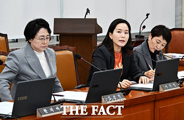 이주영 개혁신당 의원(왼쪽)이 26일 오전 서울 여의도 국회에서 열린 보건복지위원회 전체회의에 참석해 의사진생 발언을 하고 있다. /국회=배정한 기자