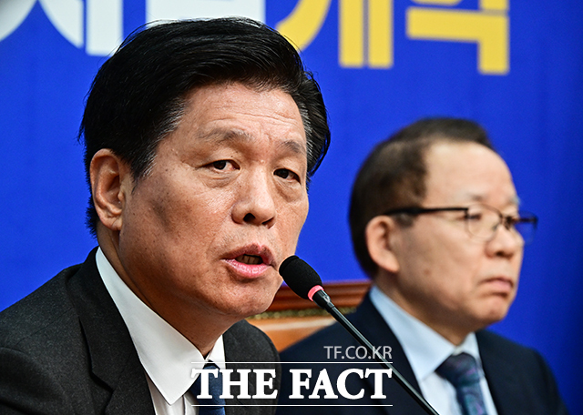 조승래 더불어민주당 중앙당 공천관리위원회 부위원장은 27일 국회에서 열린 1차 공천 심사 결과 발표에서 오영훈 제주지사의 이의신청과 관련해