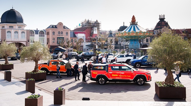 독일 노르트라인베스트팔렌 북부 브륄의 테마파크 판타지아랜드에서 열린 KGM 딜러콘퍼런스 현장. /KGM