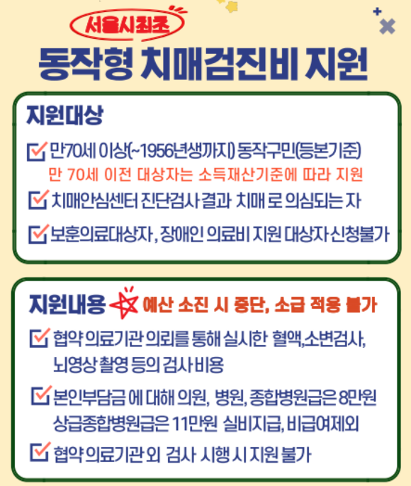 동작구가 서울시 자치구 최초로 동작형 치매검진비를 지원한다. /동작구