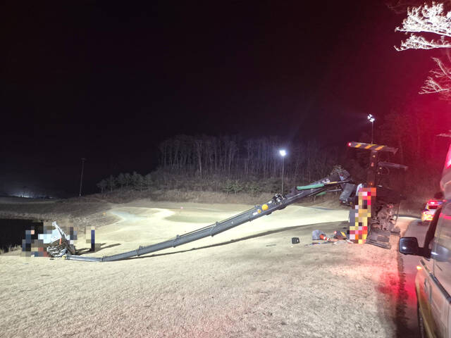 28일 오후 8시 58분쯤 울진군 매화면 오산리 소재 한 골프장에서 고공 작업 중이던 근로자 2명이 추락하는 사고가 발생해 70대 남성이 숨졌다. /경북소방본부