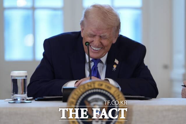 도널드 트럼프 미국 대통령이 이란의 파괴적인 공격 보복 예고에 본 적 없는 수준의 무력으로 응징할 것이라고 대응했다. /AP.뉴시스