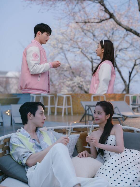 배우 지수가 넷플릭스 새 시리즈 월간남친에서 다양한 배우들과 호흡을 맞추며 여러 콘셉트의 상황과 데이트를 보여준다. 다만 김정식 감독이 자신한 다채로운 지수의 면모를 확인하기에는 그렇다만할 특별한 설정이 있지는 않다. /넷플릭스