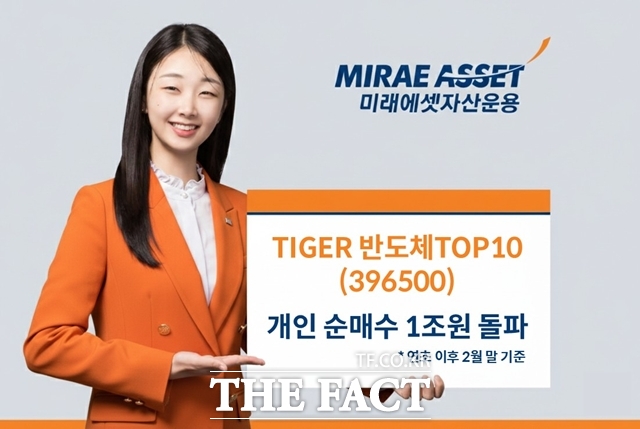 미래에셋자산운용은 'TIGER 반도체TOP10 ETF'가 연초 이후 개인 투자자 순매수 1조원을 돌파했다고 3일 밝혔다. /미래에셋자산운용