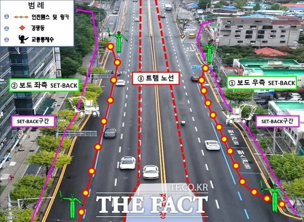 대전시 도시철도 2호선 공사 안전시설 설치 계획. /대전시