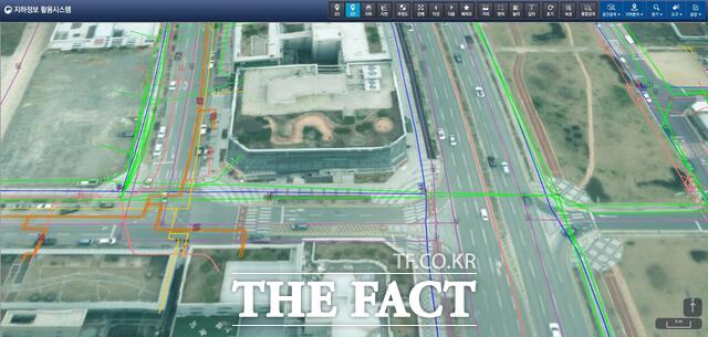 충남도 지하정보 전산화 활용시스템. /충남도